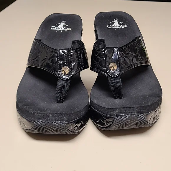 Corkys Shark wedge sandals size 7 - Picture 3 of 10